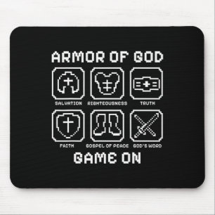 Armour Of God Pixel Faith Christian Video Game Gam Mouse Pad