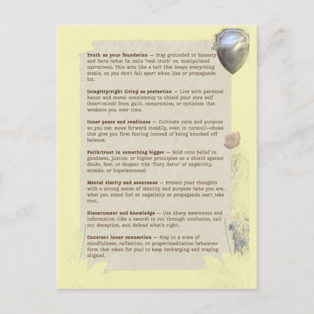 Armour of God Postcard (Front)