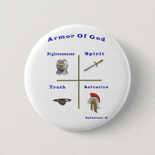 Armour of God t-shirts and more 6 Cm Round Badge