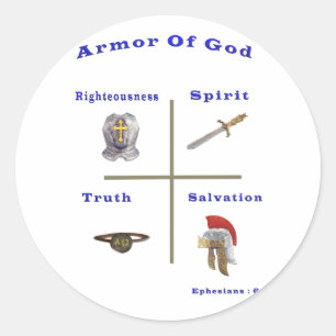 Armour of God t-shirts and more Classic Round Sticker