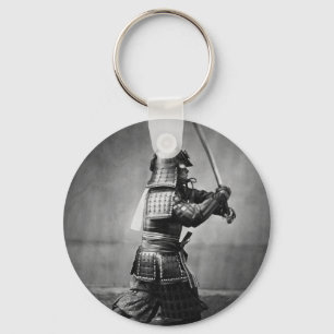Armoured Samurai with Sword and Dagger in 1860 Key Ring