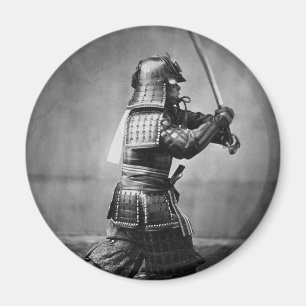 Armoured Samurai with Sword and Dagger in 1860 Magnet