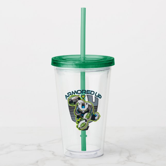 Armoured Up - Omni-Kix Slapback Acrylic Tumbler (Front)