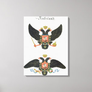 Arms the state of Imperial Russia, from a collecti Canvas Print