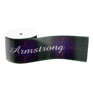 Armstrong clan Plaid Scottish tartan Grosgrain Ribbon