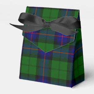 Armstrong clan tartan blue green plaid favour box
