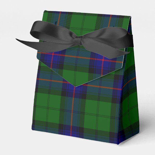 Armstrong clan tartan blue green plaid favour box (Front Side)