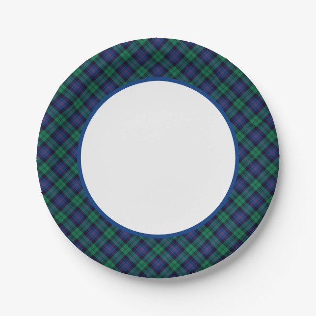 Armstrong Clan Tartan Border Paper Plate (Front)