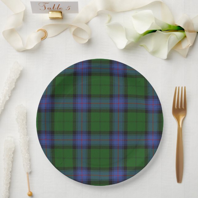 Armstrong Clan Tartan Scottish Plaid Pattern Paper Plate (Wedding)