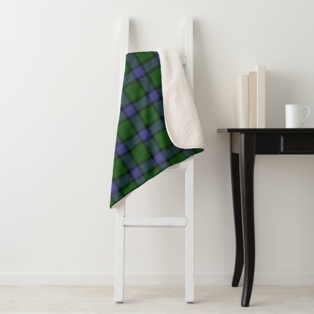 Armstrong Clan Tartan Scottish Plaid Pattern Sherpa Blanket (In Situ)