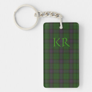 Armstrong Clan Tartan with your initials Key Ring