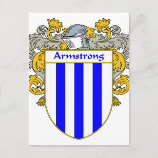 Armstrong Coat of Arms/Family Crest (Mantled) Postcard