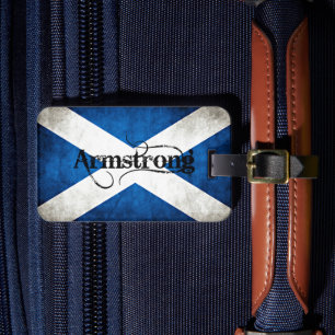 armstrong grunge flag luggage tag