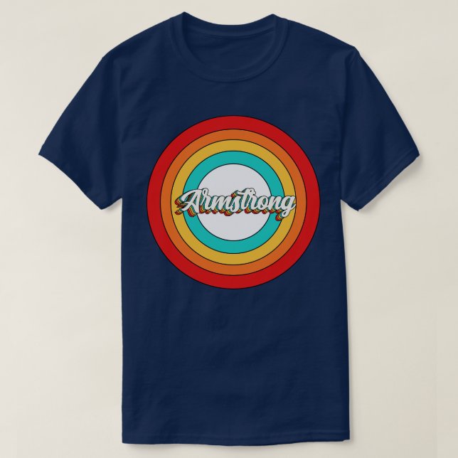 Armstrong Name Shirt Vintage Armstrong Circle (Design Front)