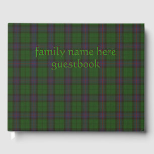 Armstrong Official Clan Tartan with family name Guest Book