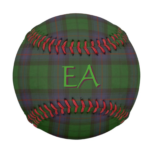 Armstrong Official Clan Tartan with your initials Baseball (Front)