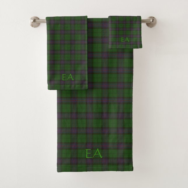 Armstrong Official Clan Tartan with your initials Bath Towel Set (Insitu)