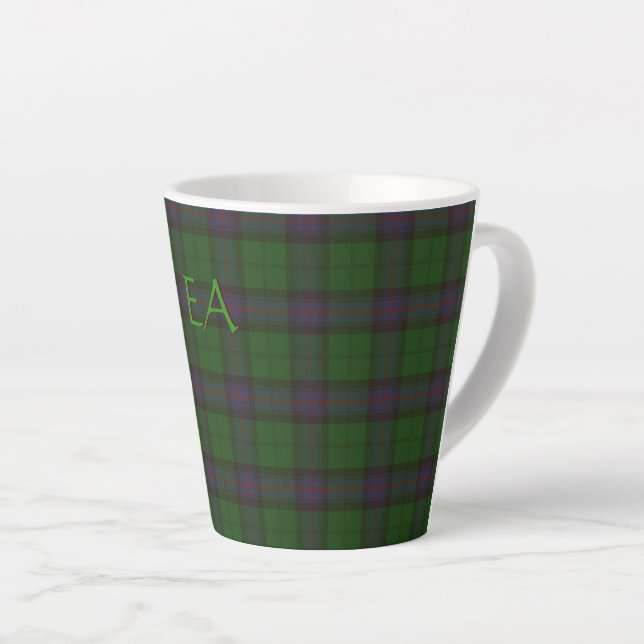 Armstrong Official Clan Tartan with your initials Latte Mug (Right Angle)