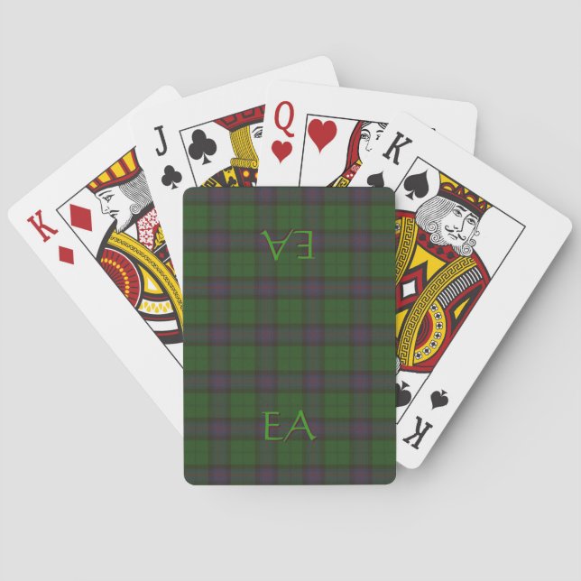 Armstrong Official Clan Tartan with your initials Playing Cards (Back)