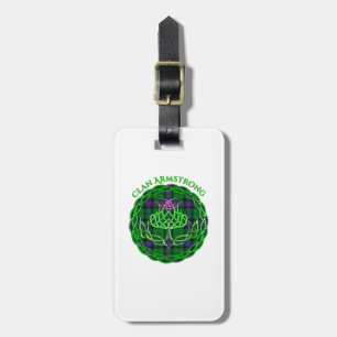 Armstrong Scottish Tartan Celtic Thistle Luggage Tag