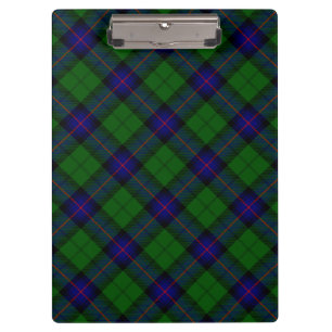 Armstrong tartan blue and green plaid clipboard