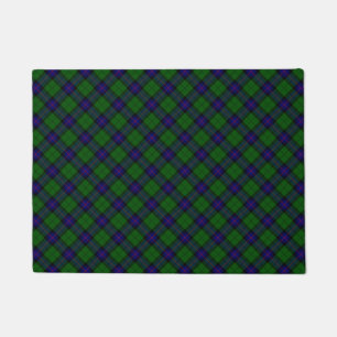 Armstrong tartan blue and green plaid doormat