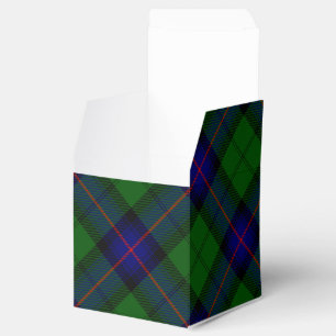Armstrong tartan blue and green plaid favour box