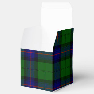 Armstrong tartan blue and green plaid favour box