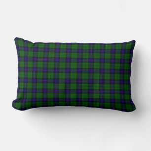 Armstrong tartan blue and green plaid lumbar cushion