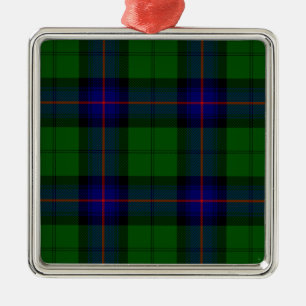 Armstrong tartan blue and green plaid metal tree decoration