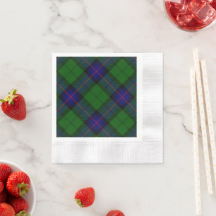 Armstrong tartan blue and green plaid napkin