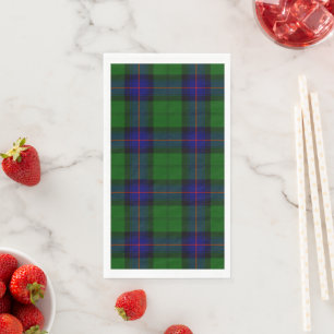 Armstrong tartan blue and green plaid napkin