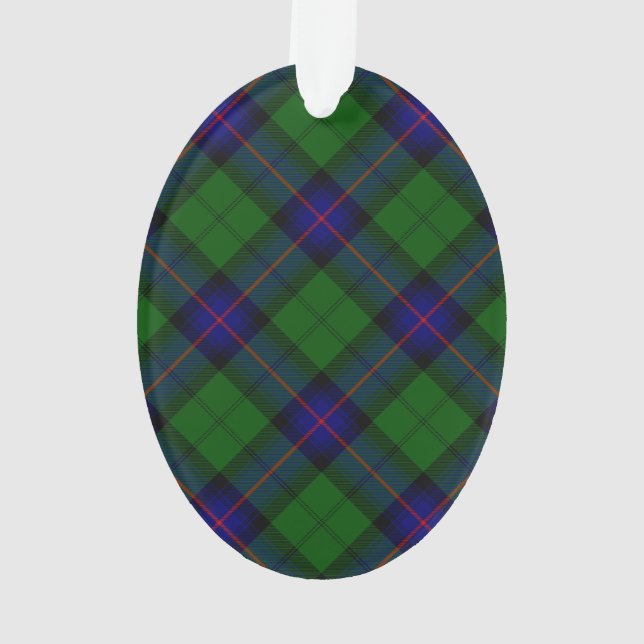 Armstrong tartan blue and green plaid ornament (Back)