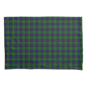 Armstrong tartan blue and green plaid pillowcase
