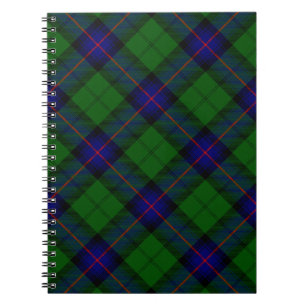 Armstrong tartan blue and green plaid spiral notebook