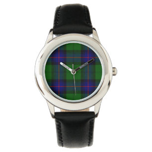 Armstrong tartan blue and green plaid watch