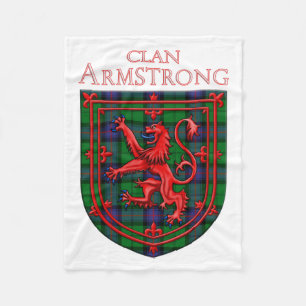 Armstrong Tartan Scottish Plaid Lion Rampant Fleece Blanket