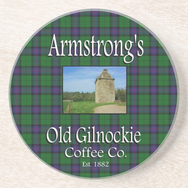 Armstrong's Old Gilnockie Coffee Co. Coaster (Front)