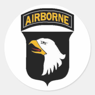 Army 101st Airborne Classic Round Sticker