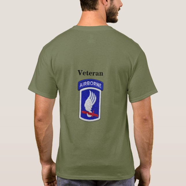 Army 173rd Airborne Brigade Veterans Patch T-Shirt (Back)