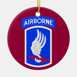 Army 173rd Brigade Combat Team Ceramic Tree Decoration
