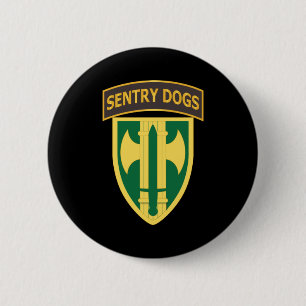 Army - 18th MP Brigade - Sentry Dogs Tab wo Txt 6 Cm Round Badge