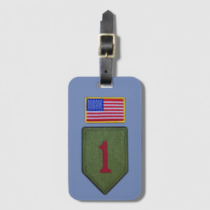 Army 1st Inf Div Infantry Division vets veterans Luggage Tag