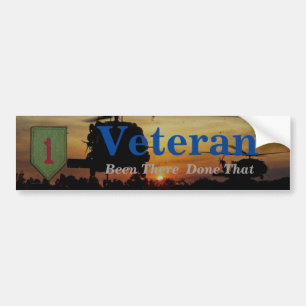 Army 1st infantry division patch LRRPS recon Bumper Sticker