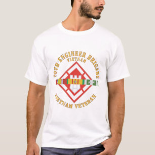 Army -  20th Engineer Brigade with VIetnam SVC Ri T-Shirt