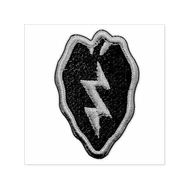 Army 25th Infantry Division Tropic Lightning Patch Self-inking Stamp (Design)