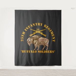 Army - 25th Infantry Regiment - Buffalo Soldiers Tapestry