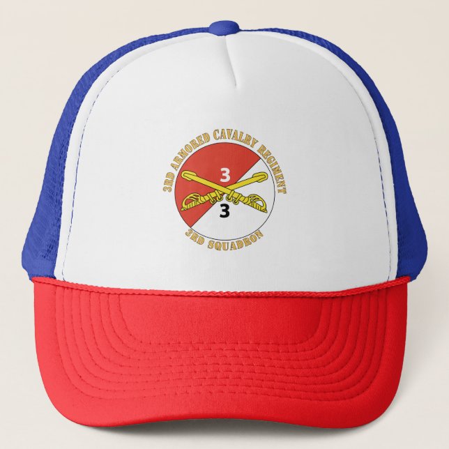 Army - 3rd Squadron - 3rd Armoured Cavalry Regimen Trucker Hat (Front)