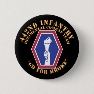 Army - 442nd Infantry Regimental Combat Team 6 Cm Round Badge