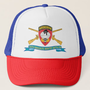 Army - 555th Parachute Infantry Battalion - SSI w Trucker Hat